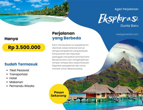 Contoh Pamflet Tempat Wisata Beserta Templatenya - Indonesia Itu Indah