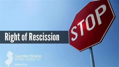 Right of Rescission | Garden State Home Loans | NJ