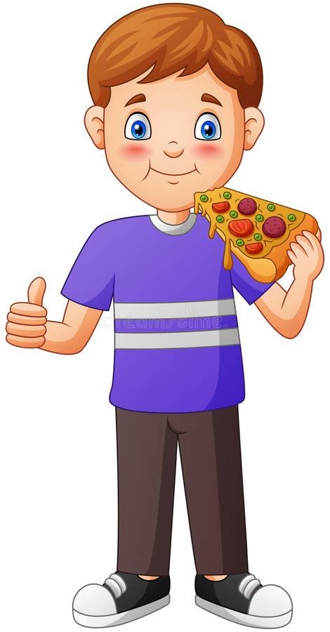 Boy Eating Pizza Stock Illustrations – 515 Boy Eating Pizza Stock ...