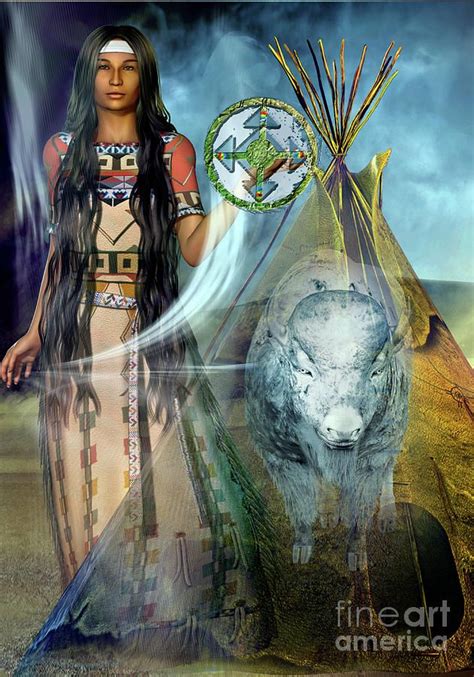 White Buffalo Calf Woman 2 is a piece of digital artwork by Shadowlea Is which was uploade… in ...