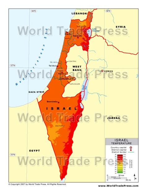 Israel Climate Zones Map