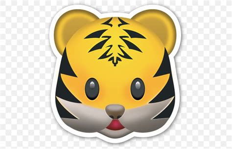 Emoji Tiger Text Messaging Emoticon Sticker, PNG, 501x528px, Emoji ...