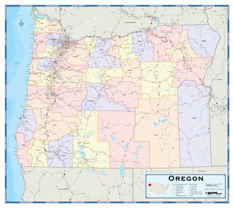 Oregon Map Showing Counties | Images and Photos finder