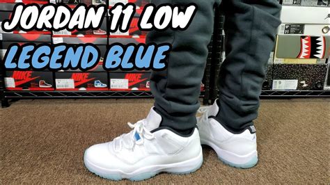 AIR JORDAN 11 LOW LEGEND BLUE REVIEW & ON FEET - YouTube