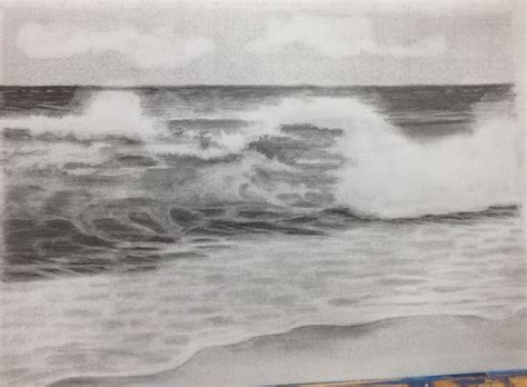 Sea Pencil Drawing | Pencil Art Drawing