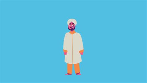 Man Indian Culture Character Animation Stock Motion Graphics SBV-347494332 - Storyblocks