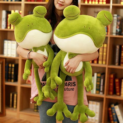 SPRING PARK Frog Plush Toy, 21.65"/14.96" Big Stuffed Animal Frog Throw ...