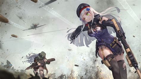 Anime, Girl, Soldier, Rifle, 4k, - Anime Girl In Battle - 1920x1080 ...