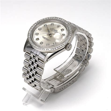 Rolex Oyster Perpetual Datejust Silver Diamond Dial and Bezel | New ...