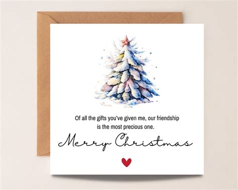 Friend Christmas Card, Christmas Card for Special Friend, Christmas ...