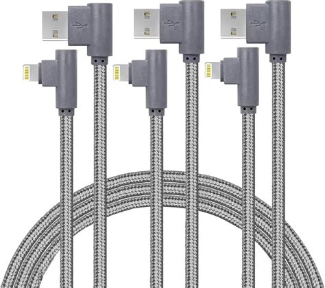 Amazon.com: iPhone Charger Cable, 3 Pack (10FT) USB Fast Charging&Syncing Cell-Phone Right Angle ...