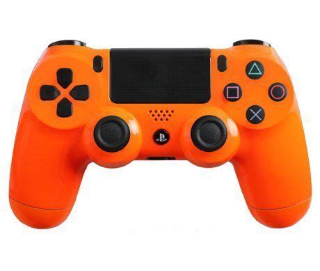 Custom PlayStation 4 Controller Special Edition Glossy Orange Controller by Sony Computer ...