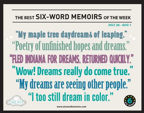 “My dreams are seeing other people.” The Best Six-Word Memoirs Of The Week – Six-Word Memoirs