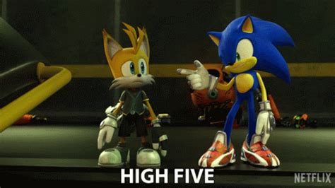 High Five Sonic The Hedgehog GIF – High Five Sonic The Hedgehog Sonic Prime – discover and share ...