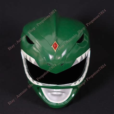 Green Ranger Helmet Cosplay MMPR Halloween Costume - Etsy