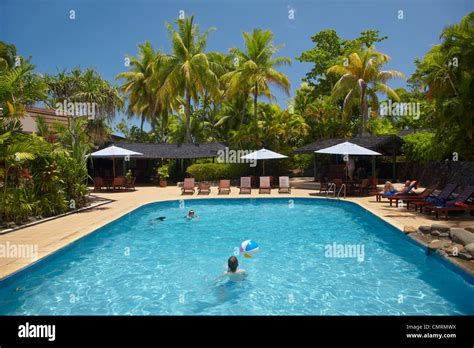 Swimming pool, Tanoa International Hotel, Nadi, Viti Levu, Fiji, South Pacific Stock Photo - Alamy