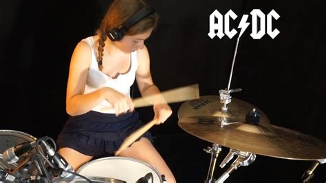 ACDC - Whole Lotta Rosie; Drum Cover by Sina | Drum cover, Female drummer, Drums