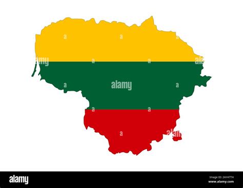 lithuania flag map Stock Photo - Alamy