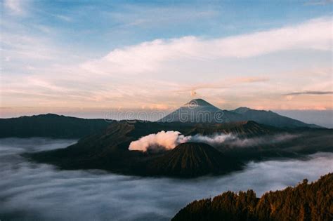 Mount Bromo at Sunrise stock image. Image of cloud, penanjakanin - 73199489