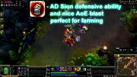 League of Legends - AD Sion guide build runes Tips tricks with gameplay - YouTube