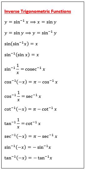 studywalk : mathematical formula : Inverse trigonometric Functions www ...