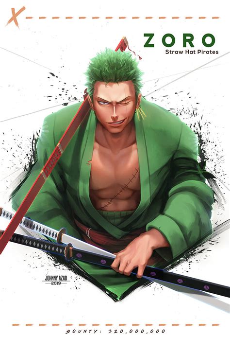 One Piece: Zoro by JohnnyAzad on DeviantArt