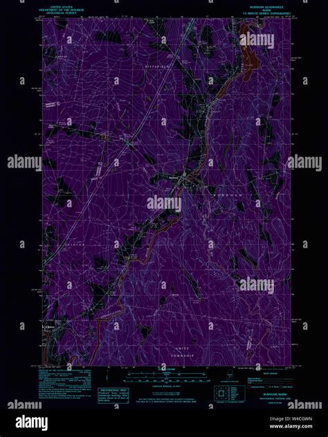 Maine USGS Historical Map Burnham 104987 1982 24000 Inversion ...