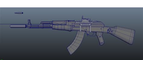 √ 3d Modeling Ak 47 Blueprint - Alumn Photograph