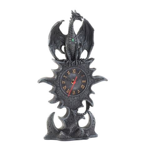 Black Dragon Mantel Clock | Clock, Gothic dragon, Mantel clock