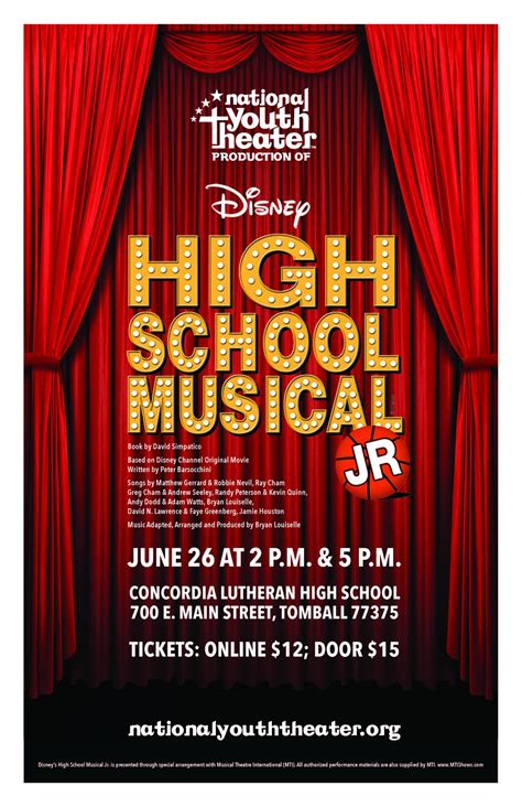 High School Musical Jr. Poster - National Youth Theater