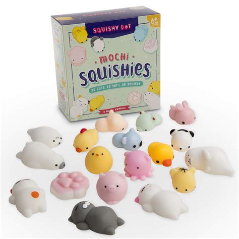 Buy 18PCS Mochi Squishy Toys, Kawaii Mini Animal Squishy Toys, Cute Desk Accessories, Squishy ...