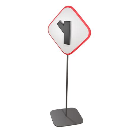 52 3D Y Intersection Sign 4 Illustrations - Free in PNG, BLEND, GLTF - IconScout