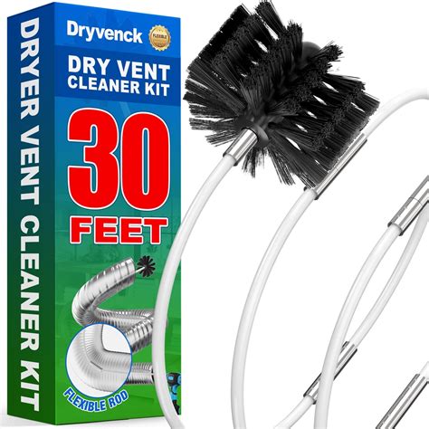 Dryvenck 30 Feet Dryer Vent Cleaner Kit , Flexible Dryer Lint Remover ...