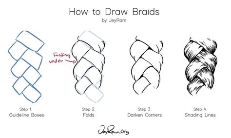 How to Draw Braids: Easy Tutorial for Beginners | How to draw braids, Easy hair drawings, How to ...