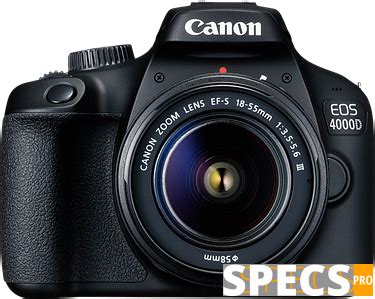 Canon EOS 4000D specs and prices. Canon EOS 4000D comparison with rivals.