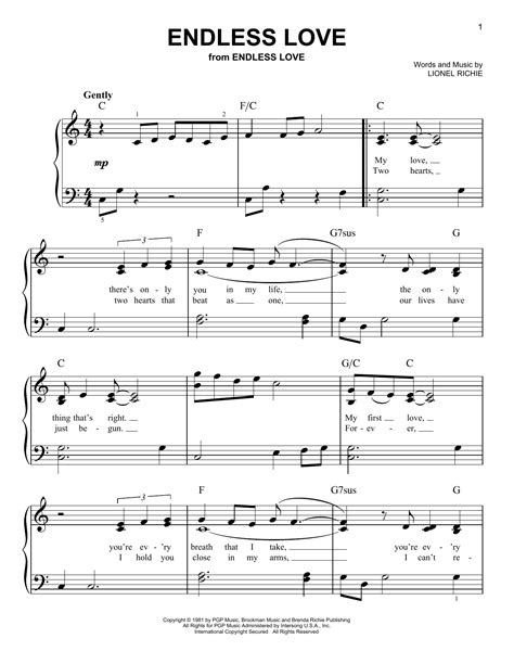 Endless Love | Sheet Music Direct