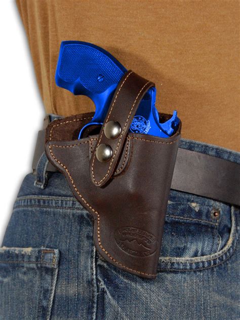 NEW Barsony Brown Leather OWB Gun Holster for S&W 22 38 357 Snub Nose 2" Rev - Holsters