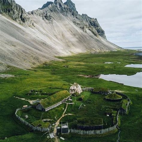 Reconstructed Viking Village in Hofn, Iceland | Viking village, Viking longhouse, Iceland photos