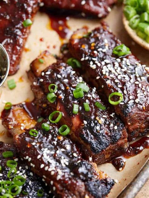 Sticky Asian Pork Ribs - Bites with Bri