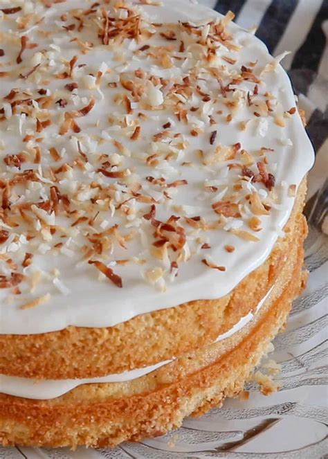 Pineapple Cake with Coconut Frosting - Barefeet in the Kitchen