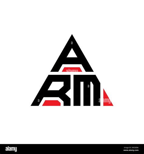 ARM triangle letter logo design with triangle shape. ARM triangle logo design monogram. ARM ...