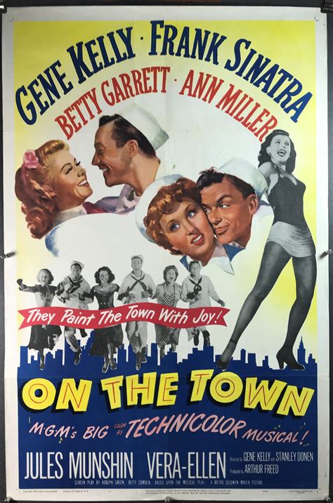 ON THE TOWN, Original Vintage Gene Kelly and Frank Sinatra Vintage ...