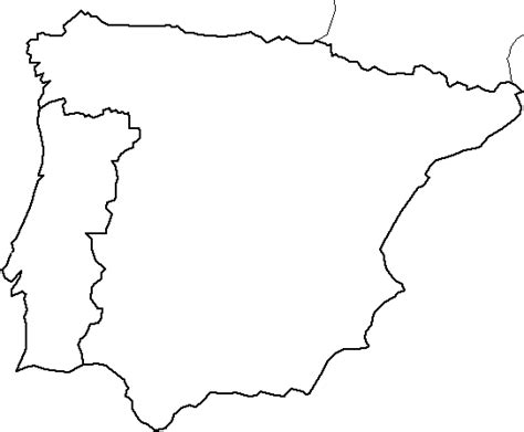 auditoría Mercurio equipo mapa de la peninsula iberica en blanco terremoto Médula Sofisticado