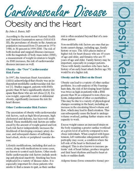 Cardiovascular Disease - Obesity and the Heart - Obesity Action Coalition