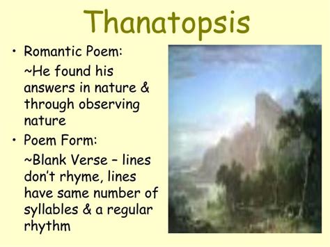 PPT - “Thanatopsis” PowerPoint Presentation - ID:649509