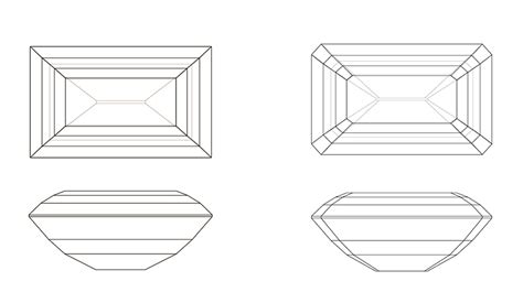 Baguette Cut Diagram