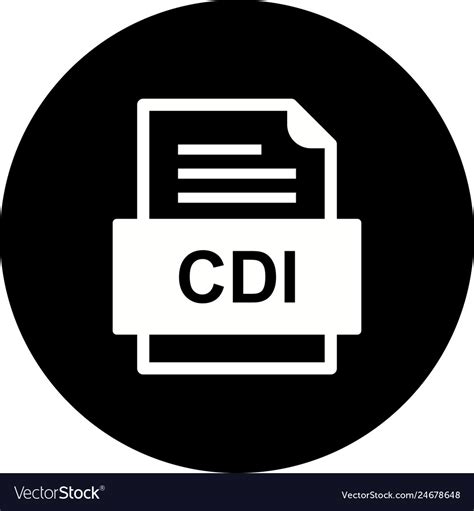 Cdi file document icon Royalty Free Vector Image