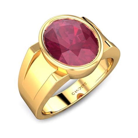 Buy Men’s Ruby Ring Designs Online In Kalyan | Men Rings Collection