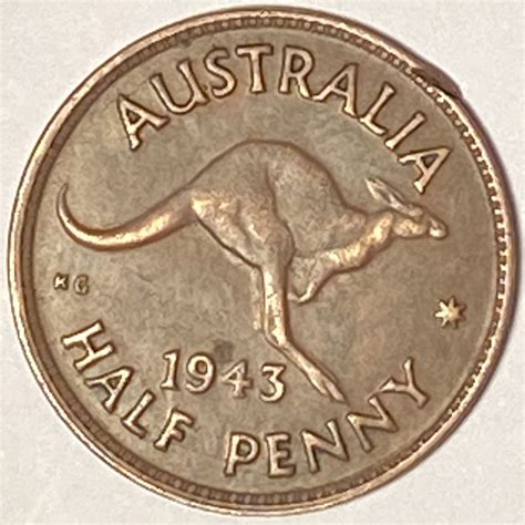 1943 Australia Half Penny – Private Coin Collection