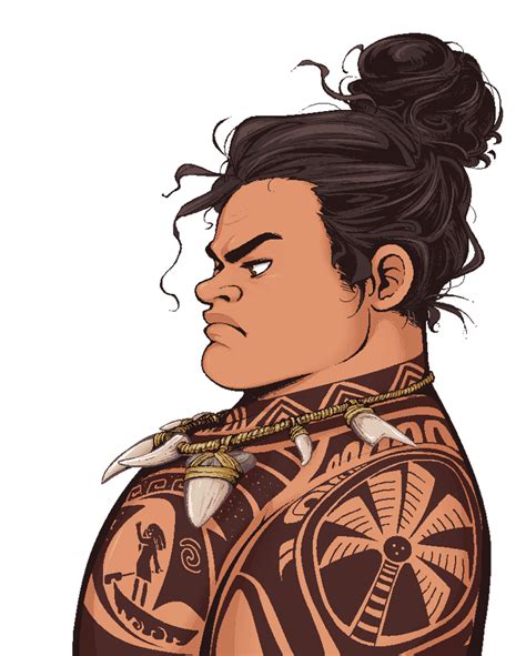 Maui - Serious Hair Bun [Moana] by Skydrathik on DeviantArt